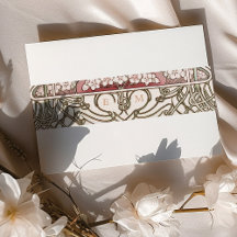 ベリーバンドアールヌーボーミュシャモノグラムイニシャル