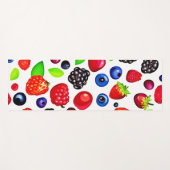 ベリーバースト:フルーティパターン ヨガマット (正面(横))