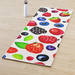 ベリーバースト：フルーティパターン ヨガマット