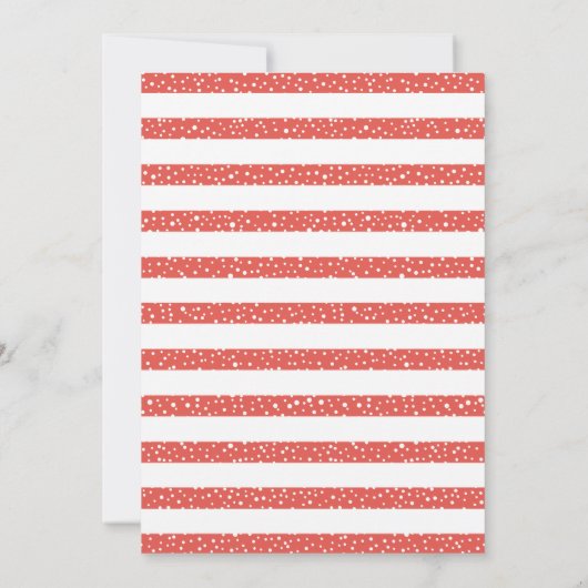 ベリーバードクリスマスホリデーコーラルフォトカード 招待状 (裏面)