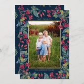 ベリーパインズゴールドフォイルフォトクリスマス シーズンカード (正面/裏面)