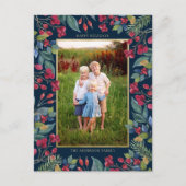 ベリーパインズゴールドフォイルフォトクリスマス シーズンポストカード (正面)