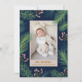 ベリーパインズ休日の写真誕生日のお知らせ シーズンカード (正面)