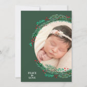 ベリーパインリースクリスマスフォト シーズンカード (正面)