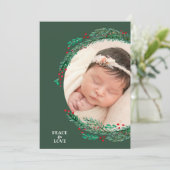 ベリーパインリースクリスマスフォト シーズンカード (スタンド正面)