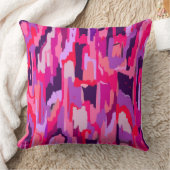 ベリーパッチ：赤とピンクの抽象芸術 クッション (ブランケット)