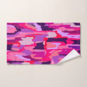 ベリーパッチ：赤とピンクの抽象芸術 バスタオルセット (ハンドタオル)