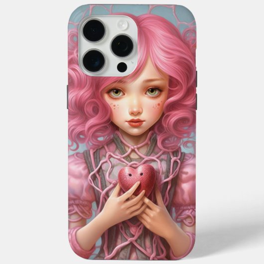ベリーパンクドールピンクハートプリント Case-Mate iPhoneケース (裏面)