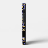 ベリーパープルブラックモノグラムヒョウ柄 Case-Mate iPhoneケース (裏面 / 左)