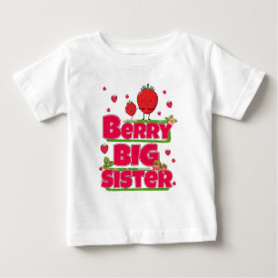 ベリービッグシスター – かわいいストロベリーパン ベビーTシャツ