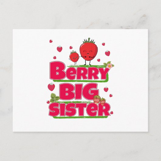 ベリービッグシスター – かわいいストロベリーパン ポストカード (正面)