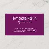 ベリーピンクの輝く星の天写真 名刺 (裏面)