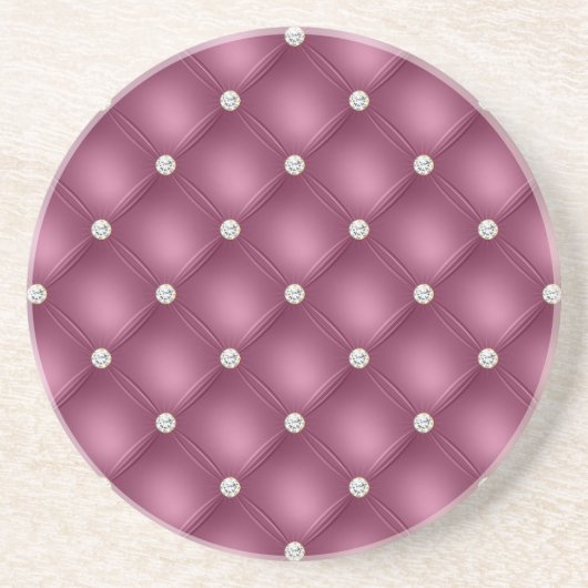 ベリーピンクダイヤモンドタフツクリスマス コースター (正面)