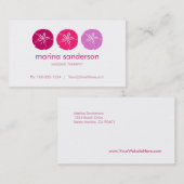 ベリーピンク、サンドドルの名刺 名刺 (正面/裏面)