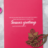 ベリーピンク、ブルー、タイポグラフィ会社休日 招待状