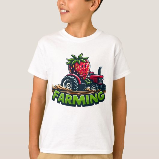 ベリーファスト農業トラクおもしろいター Tシャツ (正面)