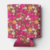 ベリーファブリック:深い赤シームレス 缶クーラー (裏面)