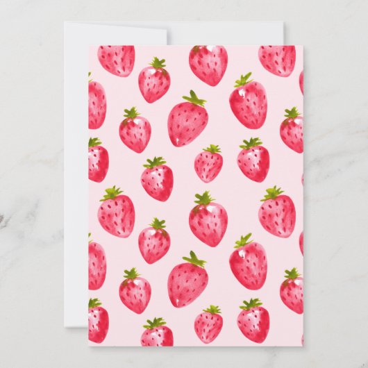 ベリーファーストかわいい格言1st誕生日 招待状 (裏面)