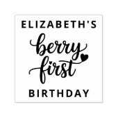 ベリーファーストかわいい1th誕生日ストロベリーガール セルフインキングスタンプ (デザイン)