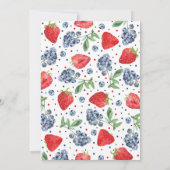 ベリーファーストストロベリーとブルーベリー 招待状 (裏面)