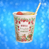 ベリーファーストストロベリーアンドベア誕生日 紙コップ