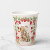 ベリーファーストストロベリーアンドベア誕生日 紙コップ (裏面)