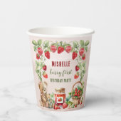 ベリーファーストストロベリーアンドベア誕生日 紙コップ (裏面)