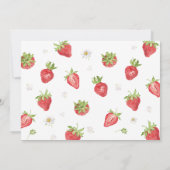 ベリーファーストストロベリーガール1stバースデーフォト 招待状 (裏面)