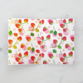 ベリーファーストストロベリーガール1stバースデーフォト 招待状 (内部)