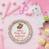 ベリーファーストストロベリーガール1st誕生日パーティー ペーパープレート (パーティー)