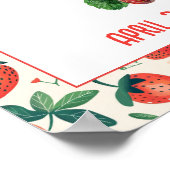 ベリーファーストストロベリーガール1st誕生日パーティー ポスター (角)