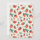 ベリーファーストストロベリーガール1st誕生日パーティー 招待状 (裏面)