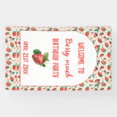 ベリーファーストストロベリーガール1st誕生日パーティー 横断幕 (横)