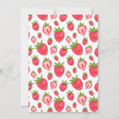 ベリーファーストストロベリーキュートカスタム1st誕生日 招待状 (裏面)