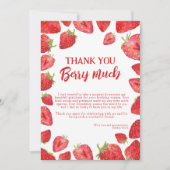 ベリーファーストストロベリーサマー誕生日 サンキューカード (正面)