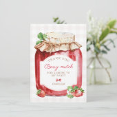 ベリーファーストストロベリージャム1st誕生日パーティー サンキューカード (スタンド正面)