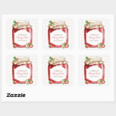 ベリーファーストストロベリージャム1st誕生日パーティー スクエアシール (シート)