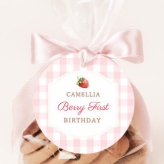 ベリーファーストストロベリージャム1st誕生日パーティー フェイバータグ