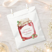 ベリーファーストストロベリージャム1st誕生日パーティー フェイバーバッグ (クリップ留めされた状態)