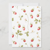 ベリーファーストストロベリースウィートバースデーパーティーフローラ 招待状 (裏面)