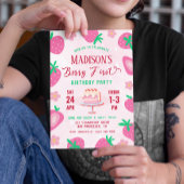 ベリーファーストストロベリーバースデーパーティー 招待状