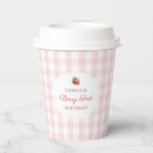 ベリーファーストストロベリーピンクジンガム誕生日パーティー 紙コップ (裏面)