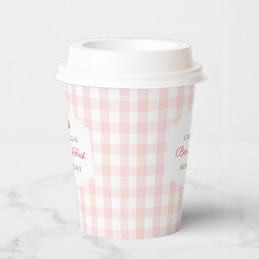 ベリーファーストストロベリーピンクジンガム誕生日パーティー 紙コップ (右)