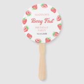 ベリーファーストストロベリーピンク誕生日パーティーの写真 ハンドファン (正面)