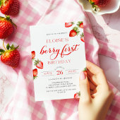 ベリーファーストストロベリーファースト誕生日招待状 招待状