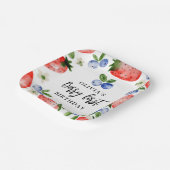 ベリーファーストストロベリーブルーベリー誕生日 ペーパープレート (傾斜あり)