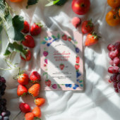 ベリーファーストストロベリーブルーベリー誕生日 招待状