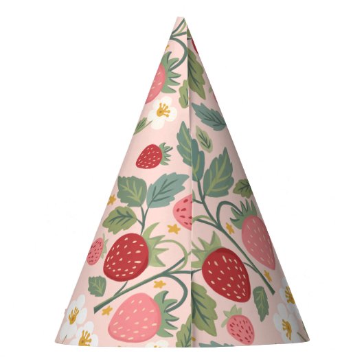 ベリーファーストストロベリーブーケ誕生日 パーティーハット (裏面)