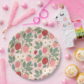 ベリーファーストストロベリーブーケ誕生日 ペーパープレート (パーティー)