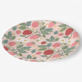 ベリーファーストストロベリーブーケ誕生日 ペーパープレート (アングル)